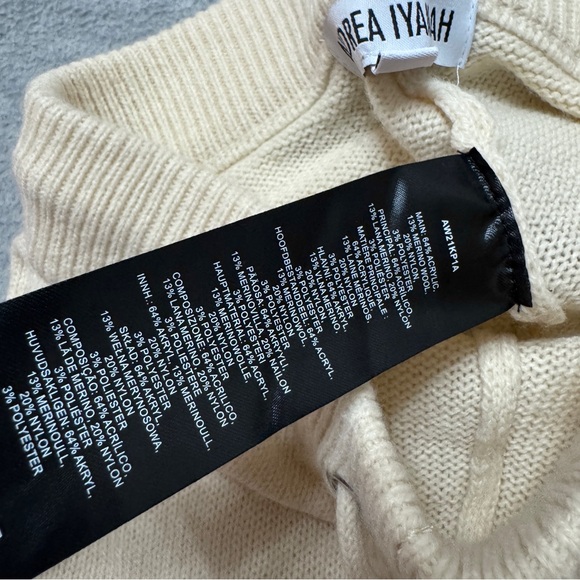 Andrea Iyamah sz XS Ally Knit High Rise Pants in Cream - Picture 5 of 9